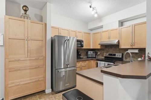 4311-70 Panamount Drive Nw, Calgary, AB - Indoor Photo Showing Kitchen With Stainless Steel Kitchen With Double Sink