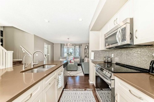 35 Nolanlake Cove Nw, Calgary, AB - Indoor Photo Showing Kitchen With Double Sink With Upgraded Kitchen