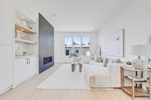 4605 80 Street Nw, Calgary, AB - Indoor With Fireplace