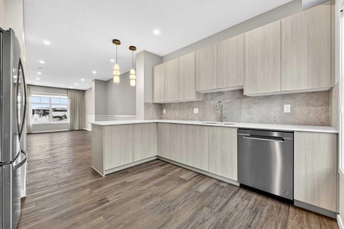 589 Mahogany Road Se, Calgary, AB - Indoor Photo Showing Kitchen With Upgraded Kitchen