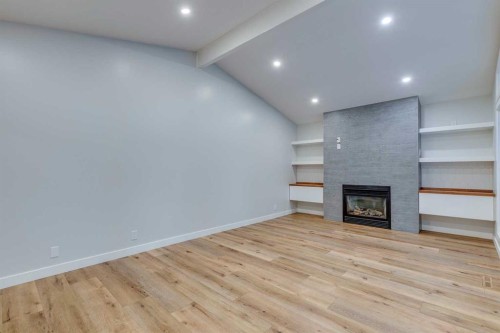 3416 Lane Crescent Sw, Calgary, AB - Indoor With Fireplace
