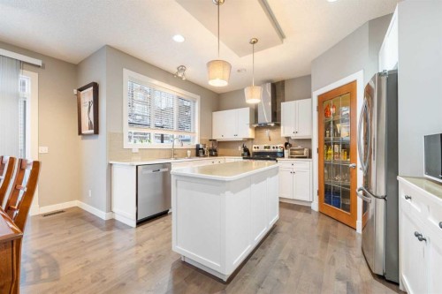 4 Crestridge Way Sw, Calgary, AB - Indoor Photo Showing Kitchen With Stainless Steel Kitchen With Upgraded Kitchen