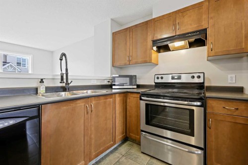 64 Elgin Gardens Se, Calgary, AB - Indoor Photo Showing Kitchen With Double Sink