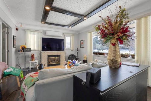 2812 24 Street Nw, Calgary, AB - Indoor Photo Showing Living Room With Fireplace