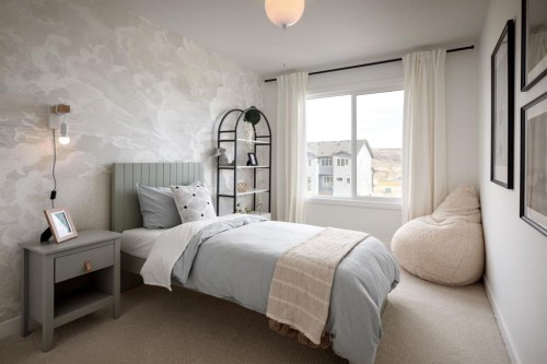 206 Sora Gardens Se, Calgary, AB - Indoor Photo Showing Bedroom