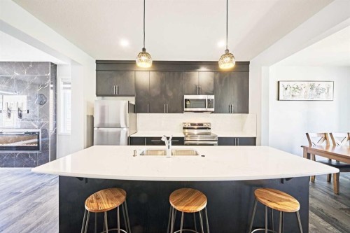 155 Carringham Road Nw, Calgary, AB - Indoor Photo Showing Kitchen With Double Sink With Upgraded Kitchen