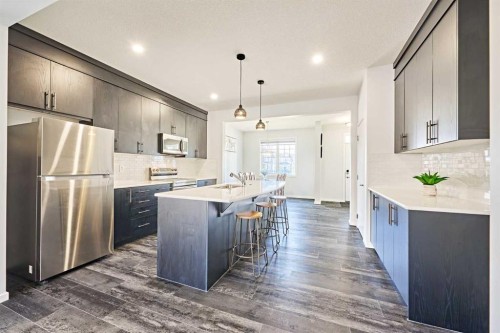 155 Carringham Road Nw, Calgary, AB - Indoor Photo Showing Kitchen With Upgraded Kitchen