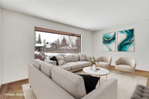 107 Silver Brook Drive Nw, Calgary, AB - Indoor Photo Showing Living Room