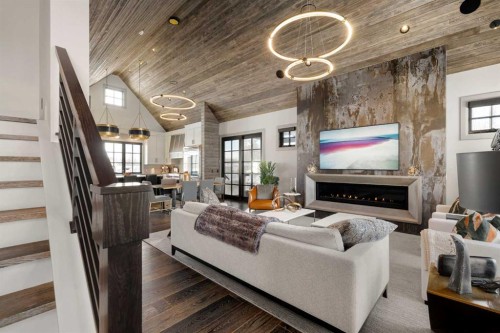 2 Silverhorn Park, Rural Rocky View County, AB - Indoor With Fireplace