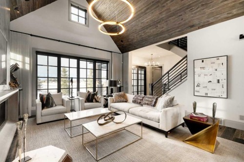 2 Silverhorn Park, Rural Rocky View County, AB - Indoor Photo Showing Living Room