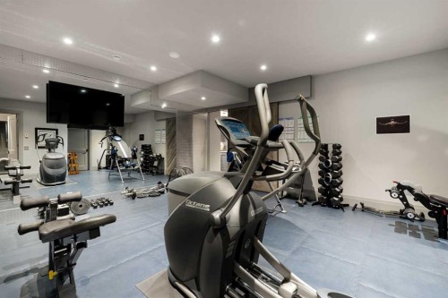 2 Silverhorn Park, Rural Rocky View County, AB - Indoor Photo Showing Gym Room