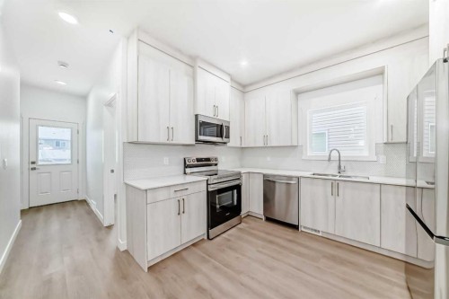316 Cornerbrook Drive Ne, Calgary, AB - Indoor Photo Showing Kitchen With Stainless Steel Kitchen With Upgraded Kitchen