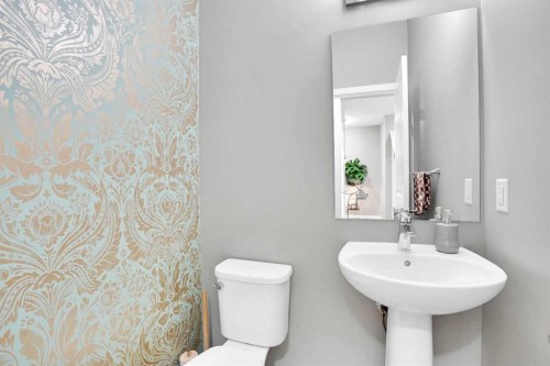 100 Kingsbury Close Se, Airdrie, AB - Indoor Photo Showing Bathroom