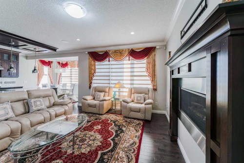 47 Saddlelake Way Ne, Calgary, AB - Indoor Photo Showing Living Room With Fireplace