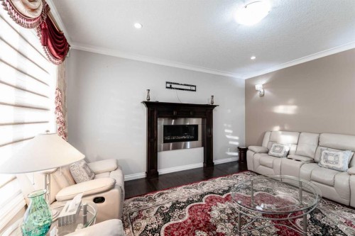 47 Saddlelake Way Ne, Calgary, AB - Indoor Photo Showing Living Room With Fireplace
