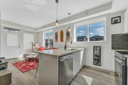 512-10060 46 Street Ne, Calgary, AB - Indoor Photo Showing Kitchen With Stainless Steel Kitchen With Upgraded Kitchen