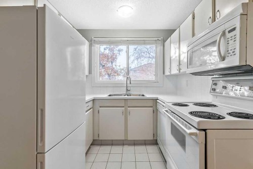 55-740 Bracewood Drive Sw, Calgary, AB - Indoor Photo Showing Kitchen With Double Sink