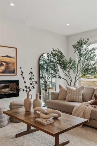 223 Creekstone Circle Sw, Calgary, AB - Indoor With Fireplace