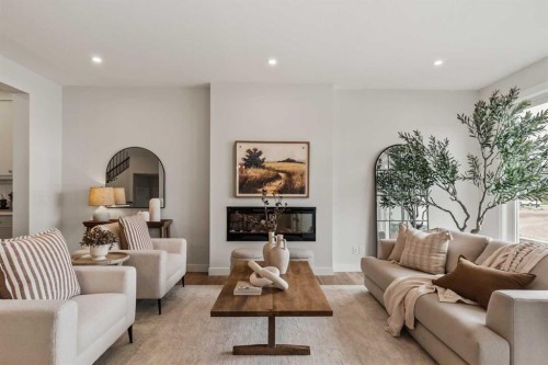 223 Creekstone Circle Sw, Calgary, AB - Indoor Photo Showing Living Room