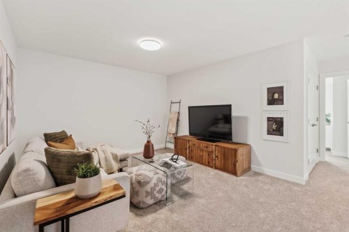 223 Creekstone Circle Sw, Calgary, AB - Indoor Photo Showing Living Room