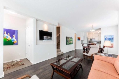 12 Legacy Main Street Se, Calgary, AB - Indoor Photo Showing Living Room