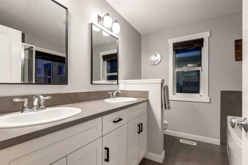 106 Silverado Skies Drive Sw, Calgary, AB - Indoor Photo Showing Bathroom