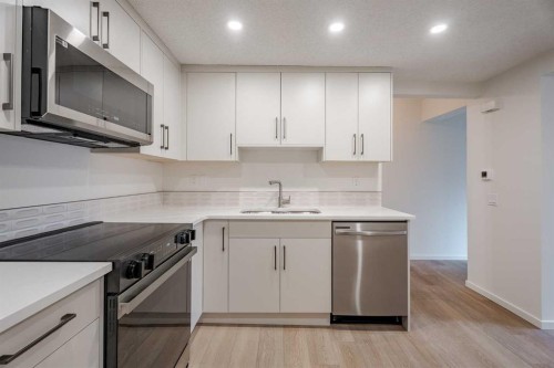 110-330 Canterbury Drive Sw, Calgary, AB - Indoor Photo Showing Kitchen With Stainless Steel Kitchen