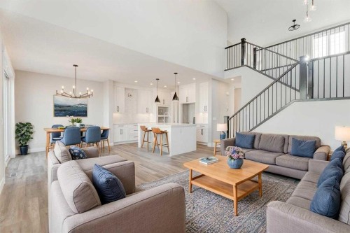 137 Vantage Drive, Cochrane, AB - Indoor Photo Showing Living Room
