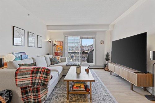 5312-155 Skyview Ranch Way Ne, Calgary, AB - Indoor Photo Showing Living Room