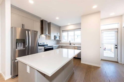 97 Cornerbrook Road Ne, Calgary, AB - Indoor Photo Showing Kitchen With Stainless Steel Kitchen With Upgraded Kitchen