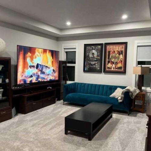 184 Emberside Place, Cochrane, AB - Indoor Photo Showing Living Room