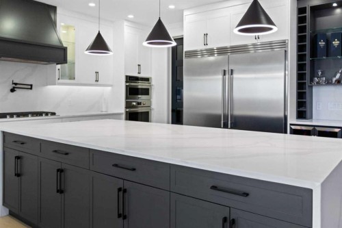 21 Sunvalley View, Cochrane, AB - Indoor Photo Showing Kitchen With Upgraded Kitchen