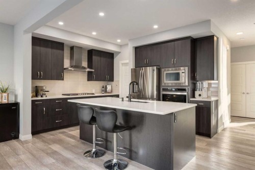 57 Evansfield Gate Nw, Calgary, AB - Indoor Photo Showing Kitchen With Stainless Steel Kitchen With Upgraded Kitchen
