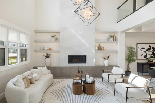 48 Sunvalley View, Cochrane, AB - Indoor With Fireplace