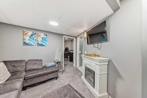 12 Taravista Crescent Ne, Calgary, AB - Indoor With Fireplace