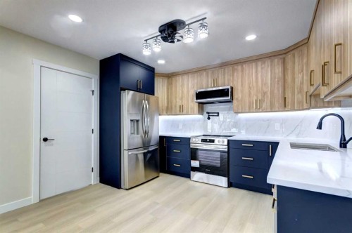 2443 42 Street Se, Calgary, AB - Indoor Photo Showing Kitchen With Upgraded Kitchen