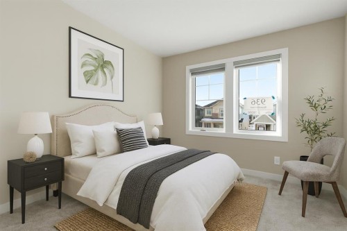 936 Reynolds Lane Sw, Airdrie, AB - Indoor Photo Showing Bedroom