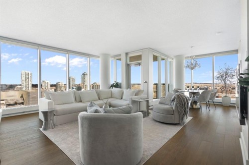 1601-433 11 Avenue Se, Calgary, AB - Indoor Photo Showing Living Room