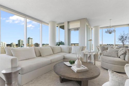 1601-433 11 Avenue Se, Calgary, AB - Indoor Photo Showing Living Room