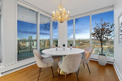 1601-433 11 Avenue Se, Calgary, AB - Indoor Photo Showing Dining Room