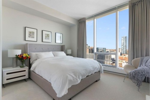 1601-433 11 Avenue Se, Calgary, AB - Indoor Photo Showing Bedroom