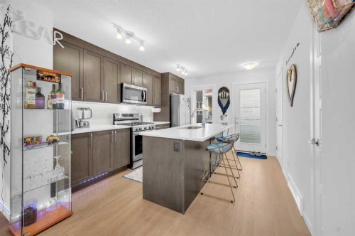 304-474 Seton Circle Se, Calgary, AB - Indoor Photo Showing Kitchen With Upgraded Kitchen