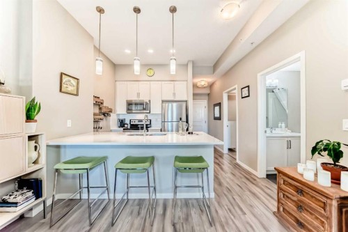 413-20 Mahogany Mews Se, Calgary, AB - Indoor Photo Showing Kitchen With Upgraded Kitchen
