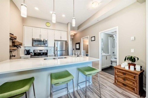 413-20 Mahogany Mews Se, Calgary, AB - Indoor Photo Showing Kitchen With Upgraded Kitchen