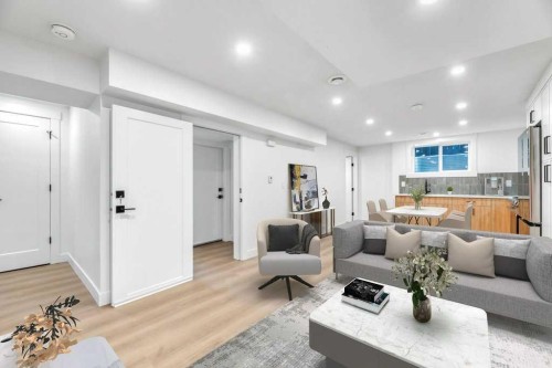 32 Allandale Close Se, Calgary, AB - Indoor Photo Showing Living Room