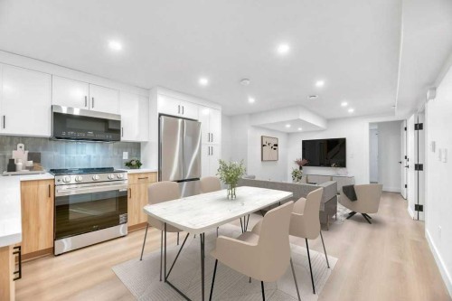 32 Allandale Close Se, Calgary, AB - Indoor Photo Showing Kitchen With Stainless Steel Kitchen With Upgraded Kitchen