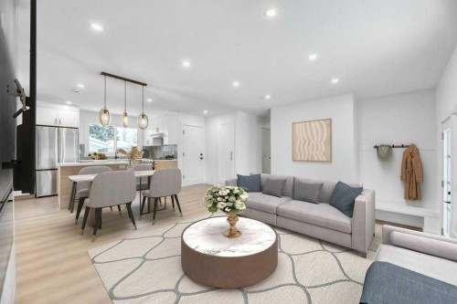 32 Allandale Close Se, Calgary, AB - Indoor Photo Showing Living Room