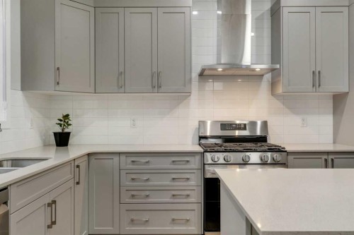 124 Cityside Crescent Ne, Calgary, AB - Indoor Photo Showing Kitchen With Upgraded Kitchen