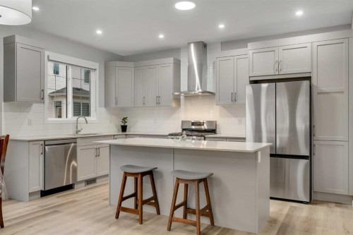 124 Cityside Crescent Ne, Calgary, AB - Indoor Photo Showing Kitchen With Stainless Steel Kitchen With Upgraded Kitchen