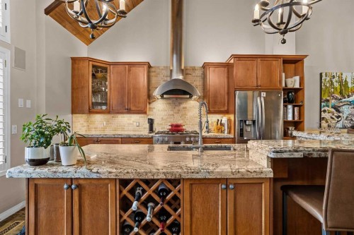 12 Antelope Lane, Banff, AB - Indoor Photo Showing Kitchen With Upgraded Kitchen